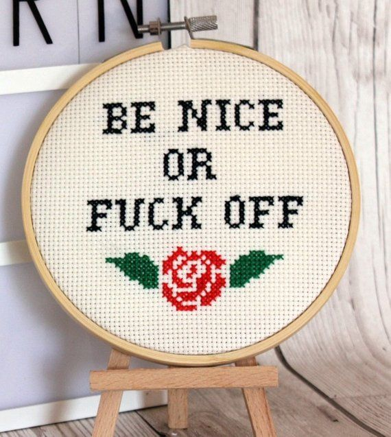 Offensive Cross Stitch Kit Beginner Craft Kit Mature Etsy UK Cross  - Offensive Cross Stitch Patterns Free