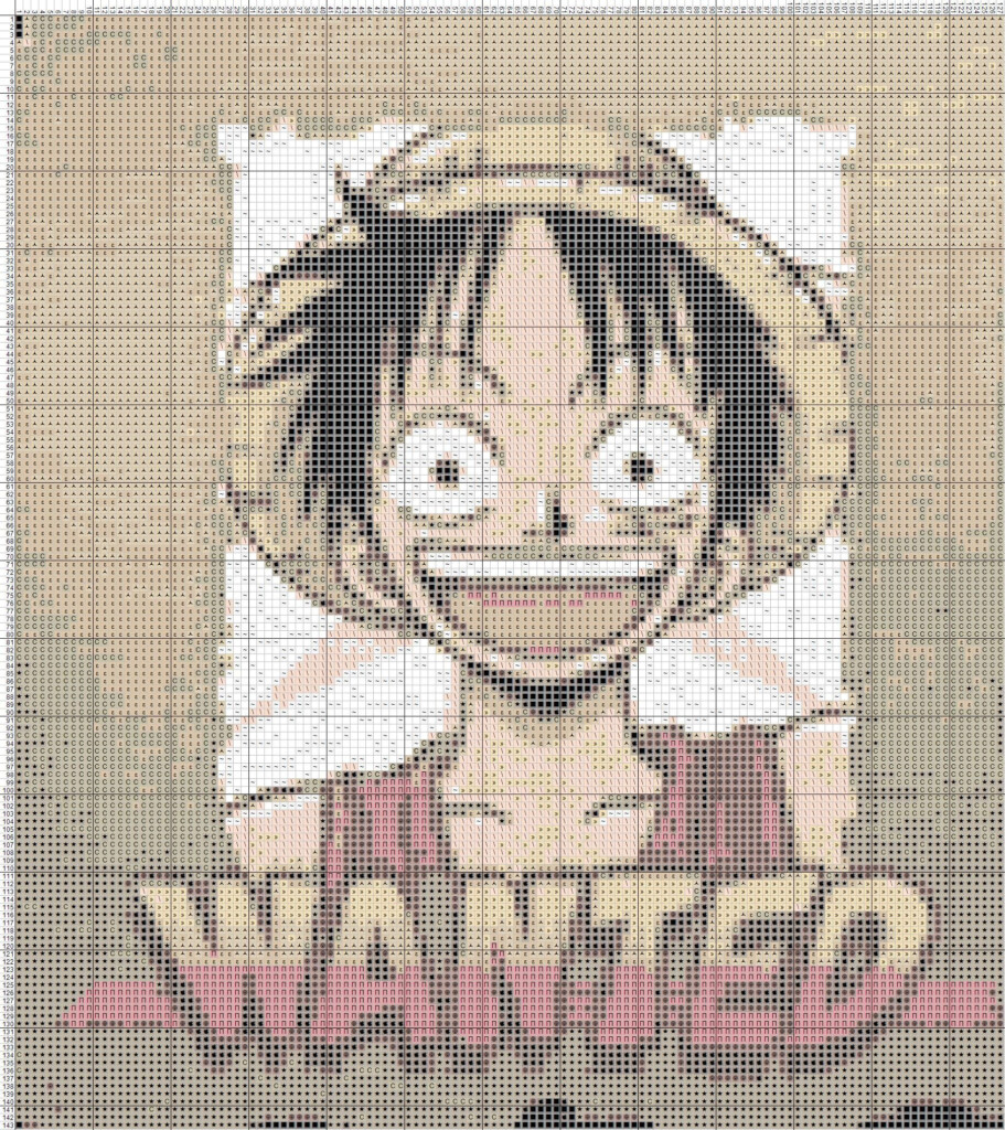 One Piece Anime Cross Stitch Patterns Whoarethefiguresinthecartoon - One Piece Anime Cross Stitch Patterns
