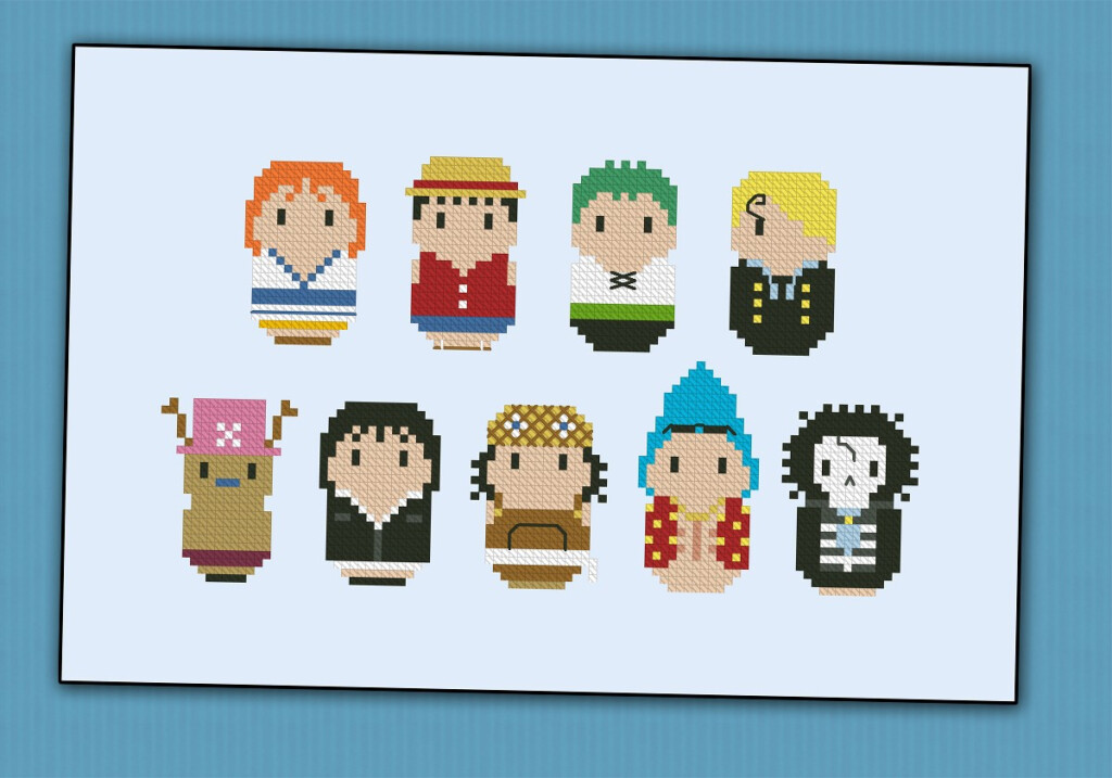 One Piece Digital Cross Stitch Pattern - One Piece Anime Cross Stitch Patterns