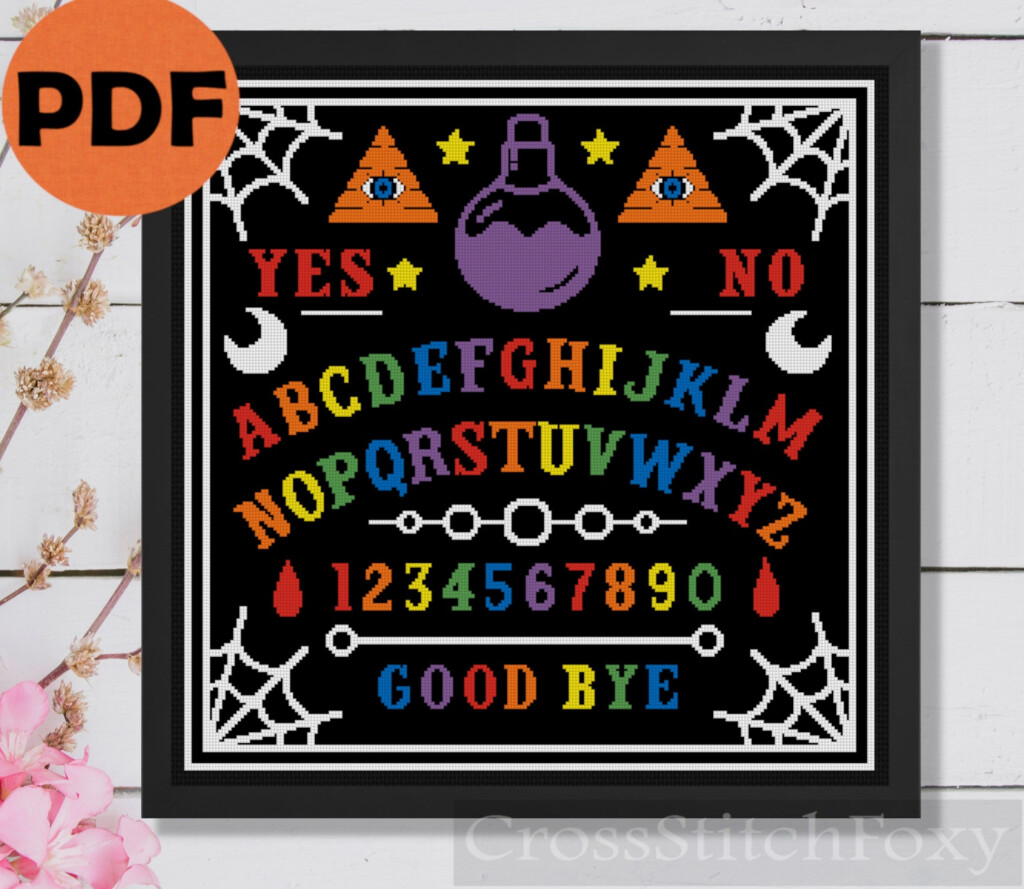 Ouija Board Cross Stitch Pattern PDF Mystery Cross Stitch Etsy - Ouija Board Cross Stitch Pattern Free