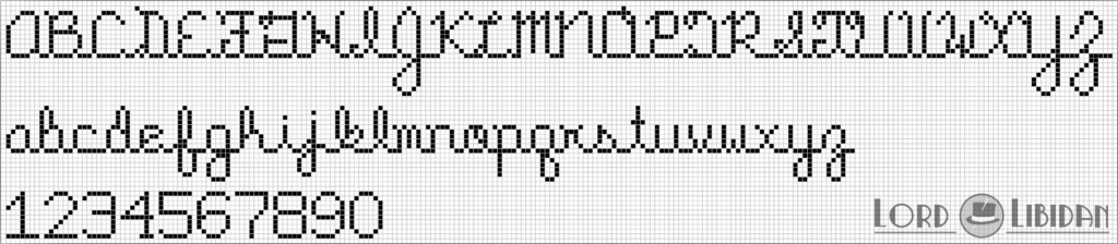 Over 50 Free Cross Stitch Alphabets Fonts Lord Libidan - Cursive Cross Stitch Letter Patterns