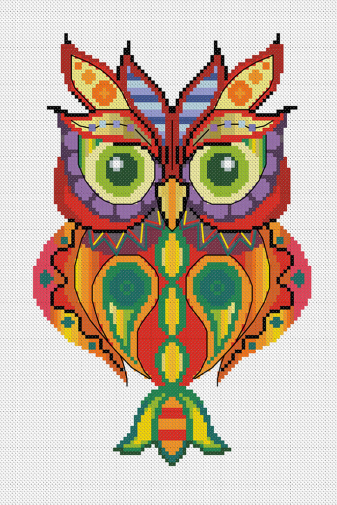 Owl Mandala Cross Stitch Pattern PDF Cross Stitch Animal Etsy Cross  - Owl Cross Stitch Pattern Free Download