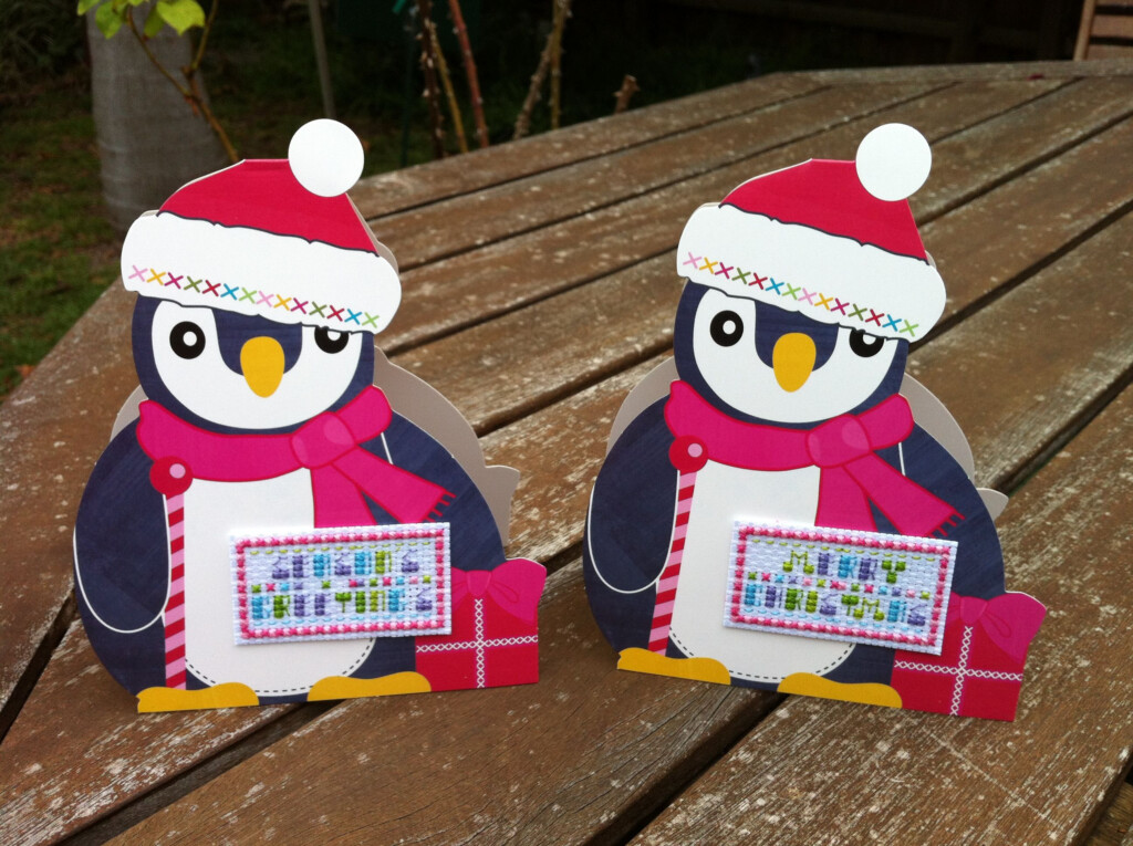 Pair Of Penguin Cards Free Cover Kit From Cross Stitch Crazy Cross  - Cross Stitch Crazy Free Patterns