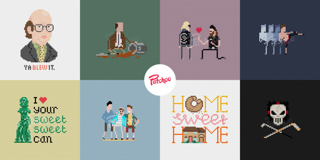 Patchoo Pop Culture Cross Stitch Patterns Behance - Pop Culture Cross Stitch Patterns