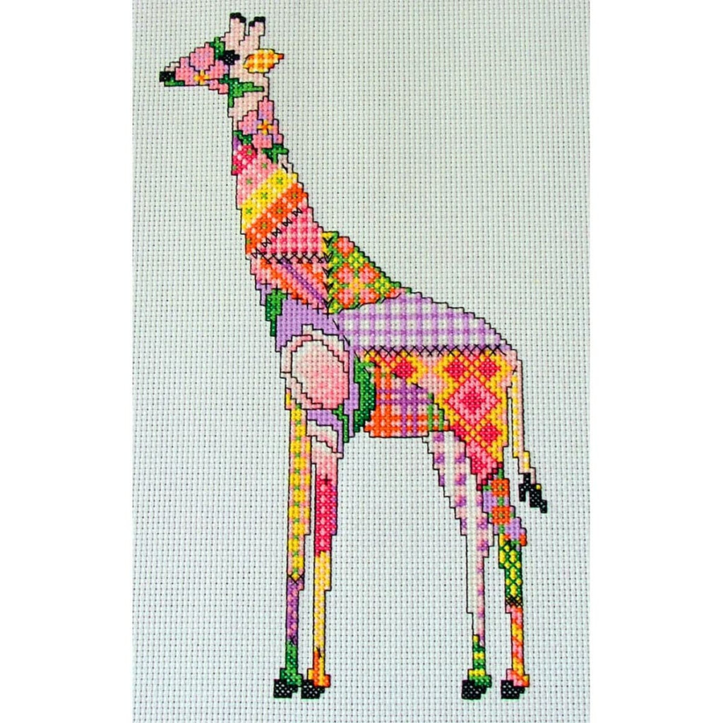 Patchwork Giraffe Cross Stitch Pattern Instant Download PDF - Printable Giraffe Cross Stitch Pattern Free