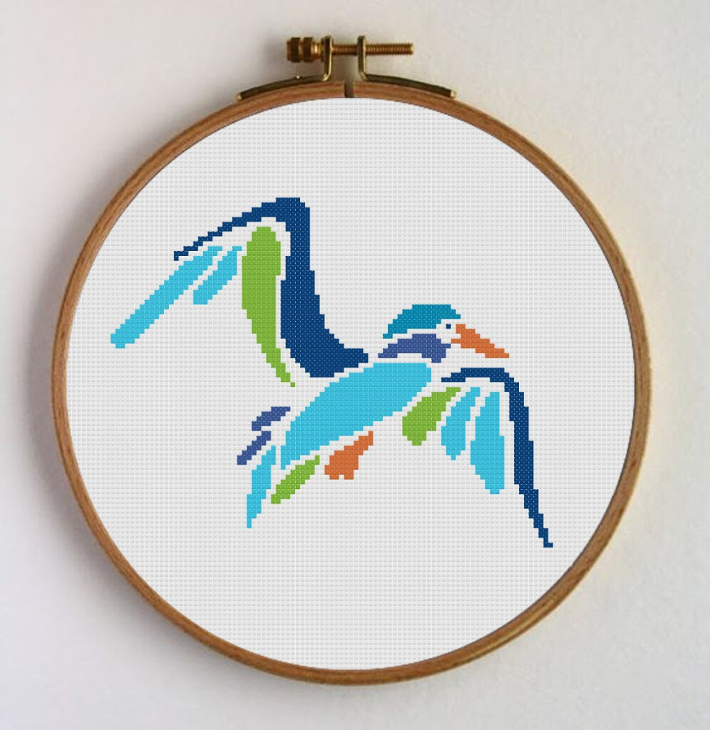 Pattern For Cross Stitch Bird Flying Colors Cross Stitch Etsy - Flying Bird Cross Stitch Pattern