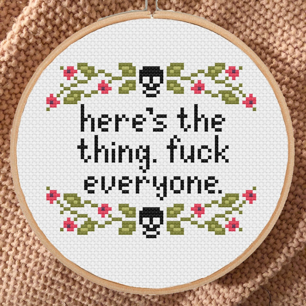 PATTERN My Favorite Murder Cross Stitch Here s The Etsy - My Favorite Murder Cross Stitch Pattern