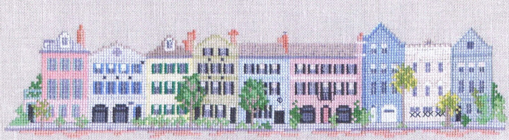 Petite Rainbow Row Cross Stitch Pattern By Barbara Cheryl variant 2  - Rainbow Row Cross Stitch Pattern