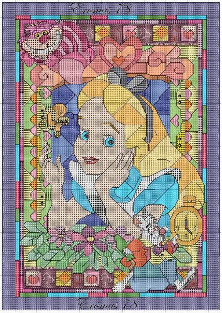 Pin By SARA PARPARI On Punto Croce Alice In Wonderland Cross Stitch  - Alice In Wonderland Cross Stitch Pattern