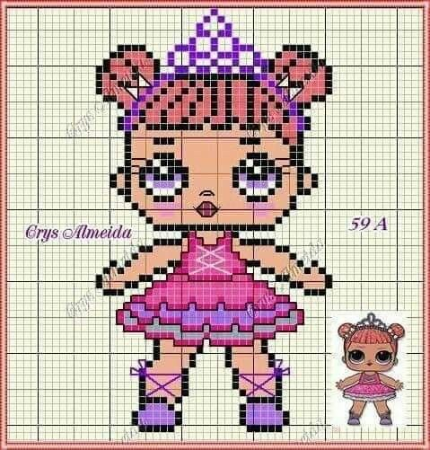 Pin On Ponto CruZ Lol Dolls Cross Stitch Patterns Cross Stitch Baby - Lol Doll Cross Stitch Patterns