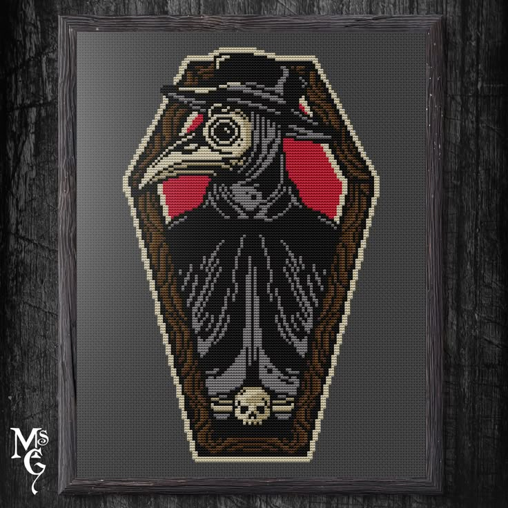 Plague Doctor Cross Stitch Pattern DMC Cross Stitch Pattern Etsy  - Plague Doctor Cross Stitch Pattern Free