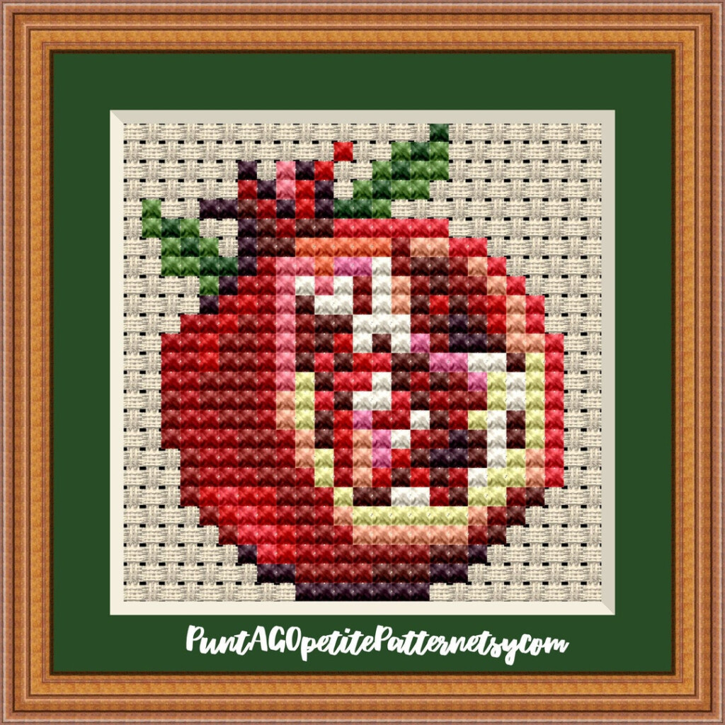 Pomegranate Cross Stitch Pdf Pattern Etsy - Peacock And Pomegranate Cross Stitch Pattern