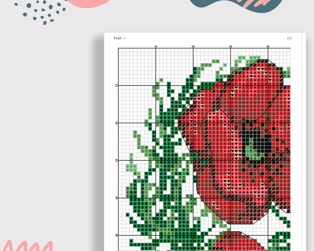 Poppy Cross Stitch Pattern PDF Digital Pattern Instant Etsy - Small Poppy Cross Stitch Pattern Free