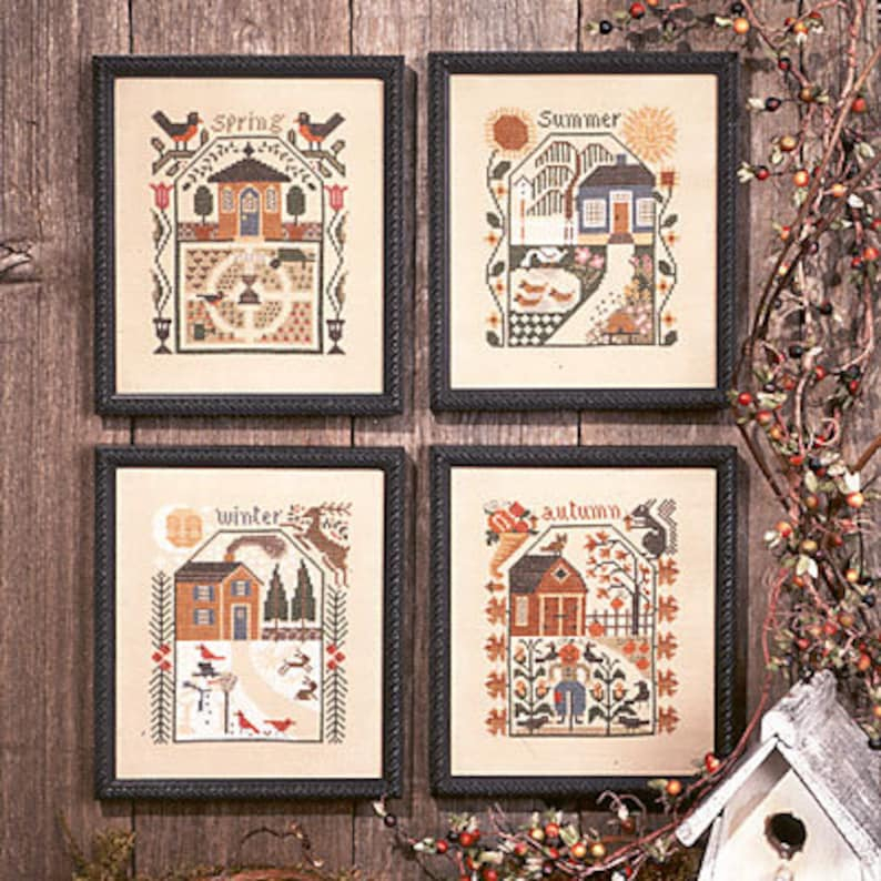 PRAIRIE SEASONS The Prairie Schooler Counted Cross Stitch Etsy - Prairie Schooler Cross Stitch Patterns