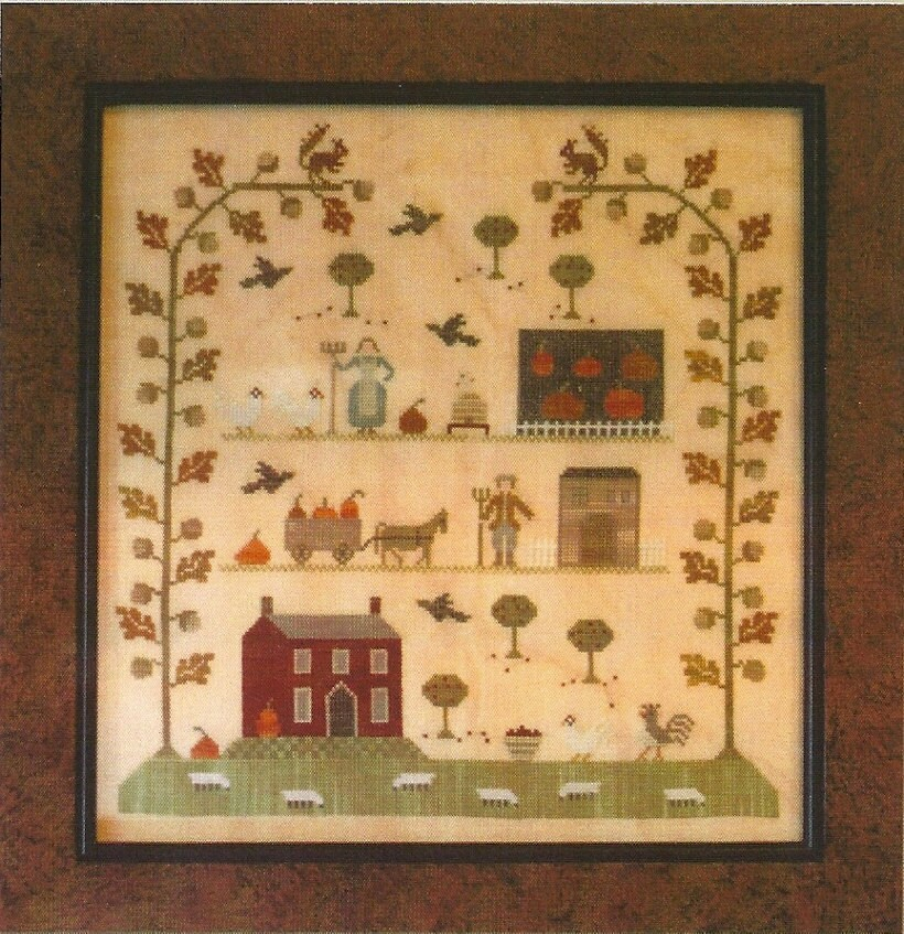 Primitive Folk Art Cross Stitch Pattern By PrimFolkArtShop - Folk Art Cross Stitch Patterns