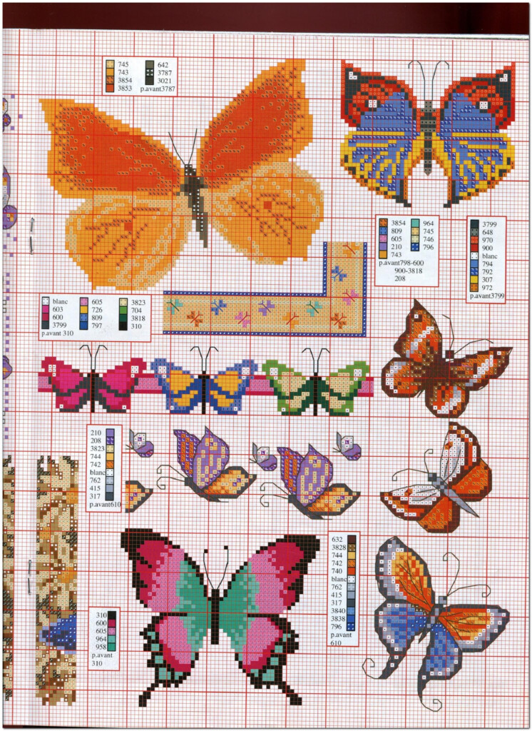 Printable Butterfly Cross Stitch Patterns - Printable Butterfly Cross Stitch Patterns