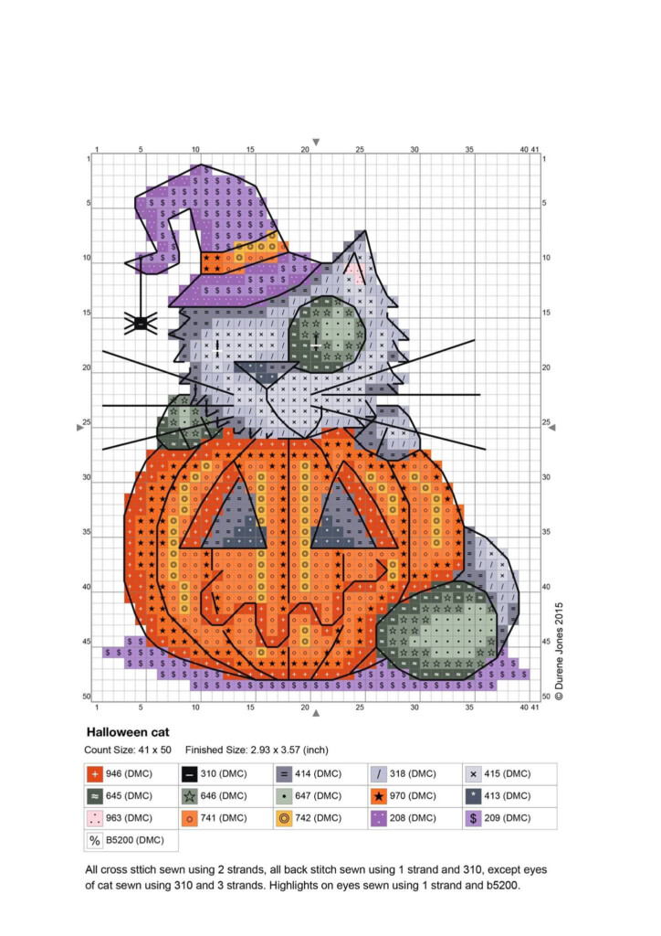 Printable Free Halloween Cross Stitch Patterns Printable Calendars AT  - Free Halloween Cross Stitch Patterns To Print
