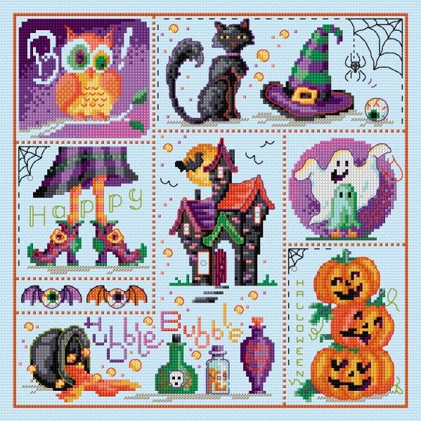 Printable Free Halloween Cross Stitch Patterns Printable Calendars AT  - Glow In The Dark Halloween Cross Stitch Patterns
