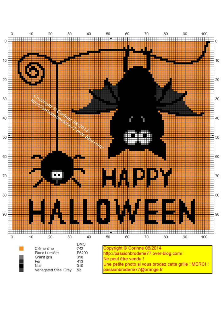 Printable Free Halloween Cross Stitch Patterns Printable Templates By  - Free Printable Halloween Cross Stitch Patterns
