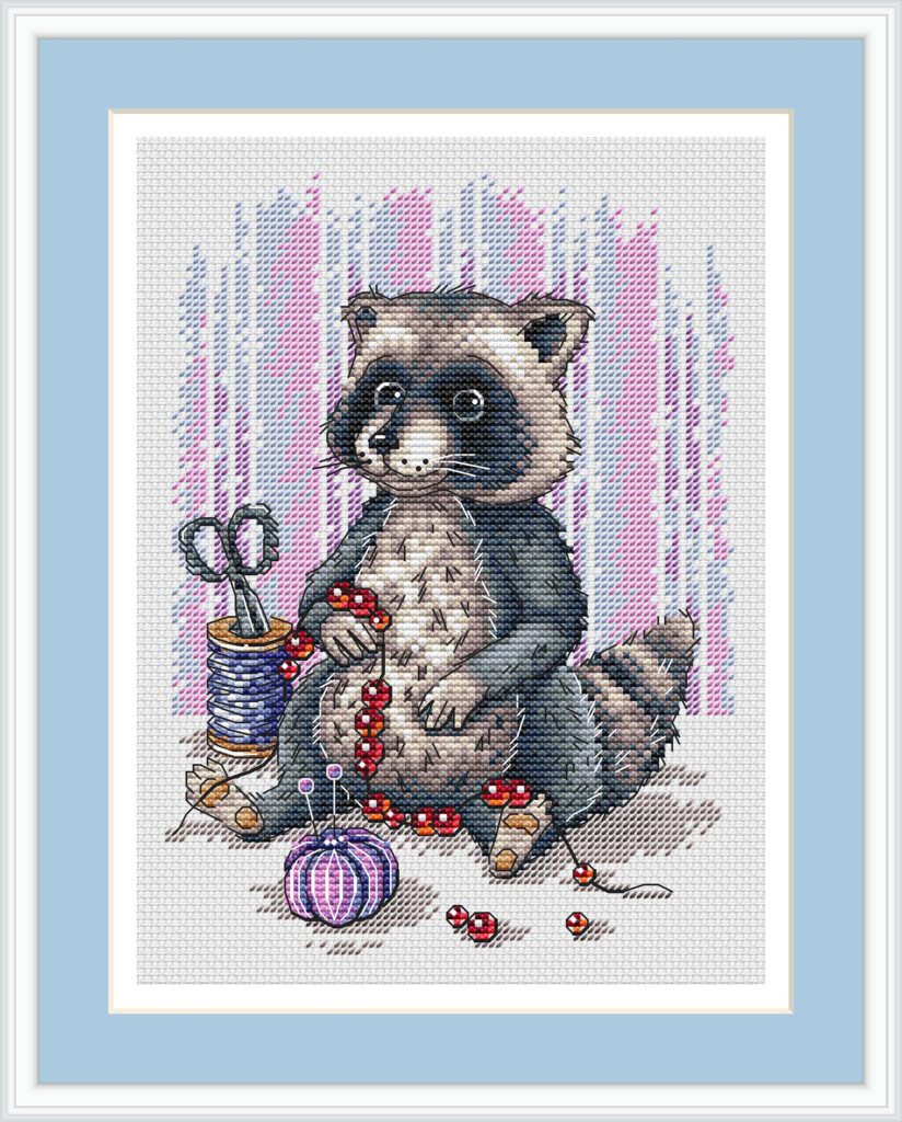 Raccoon Cross Stitch Pattern Modern Animal Embroidery PDF Etsy - Raccoon Cross Stitch Pattern Free