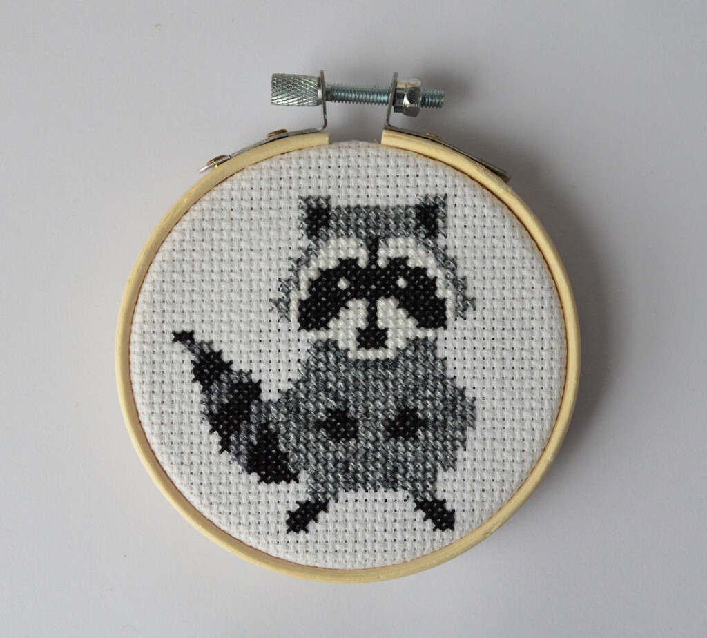 Raccoon Modern Cross Stitch Pattern PDF Woodland Creature Series Etsy - Raccoon Cross Stitch Pattern Free