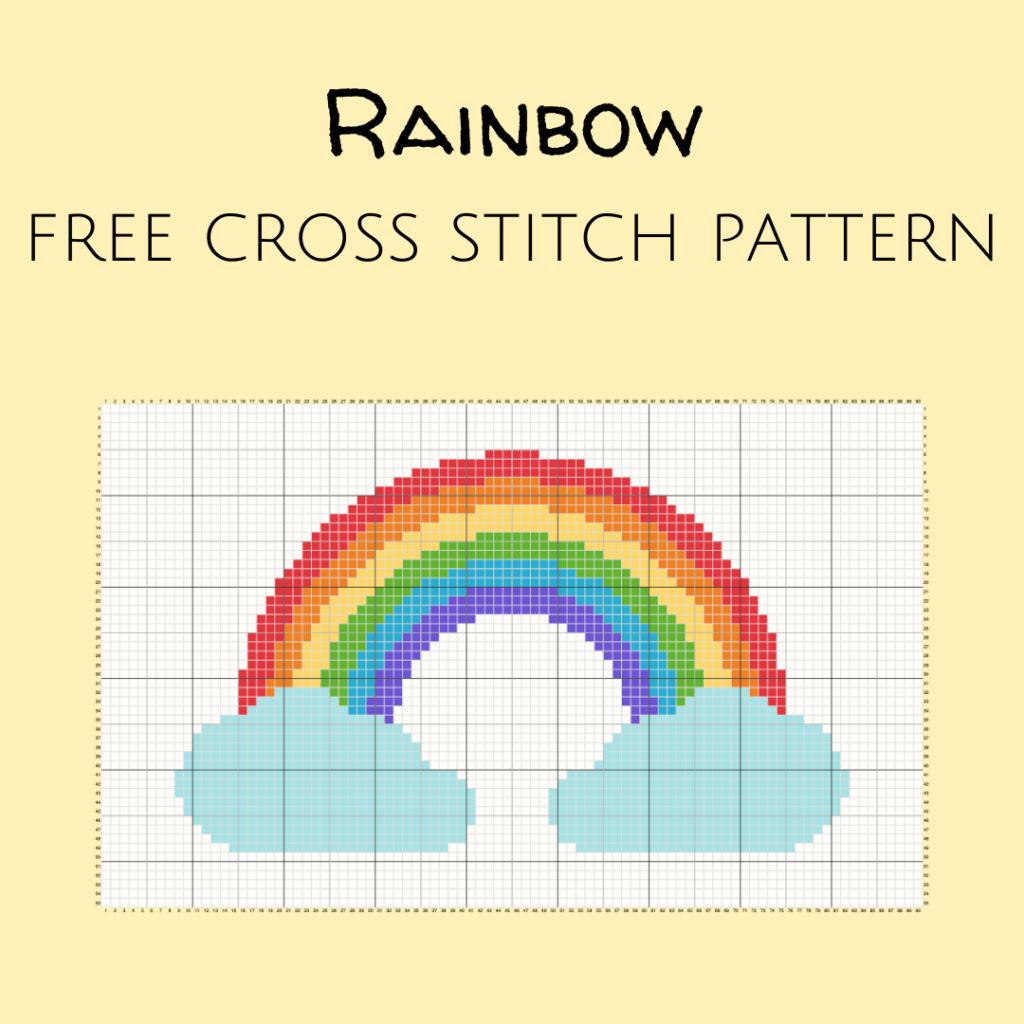 Rainbow Free Cross Stitch Pattern Keeping It Real - Printable Rainbow Cross Stitch Pattern Free