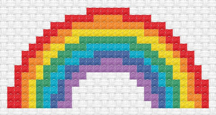 Rainbow From Hobbytimes Cross Stitch Alphabet Patterns Cross  - Printable Rainbow Cross Stitch Pattern Free