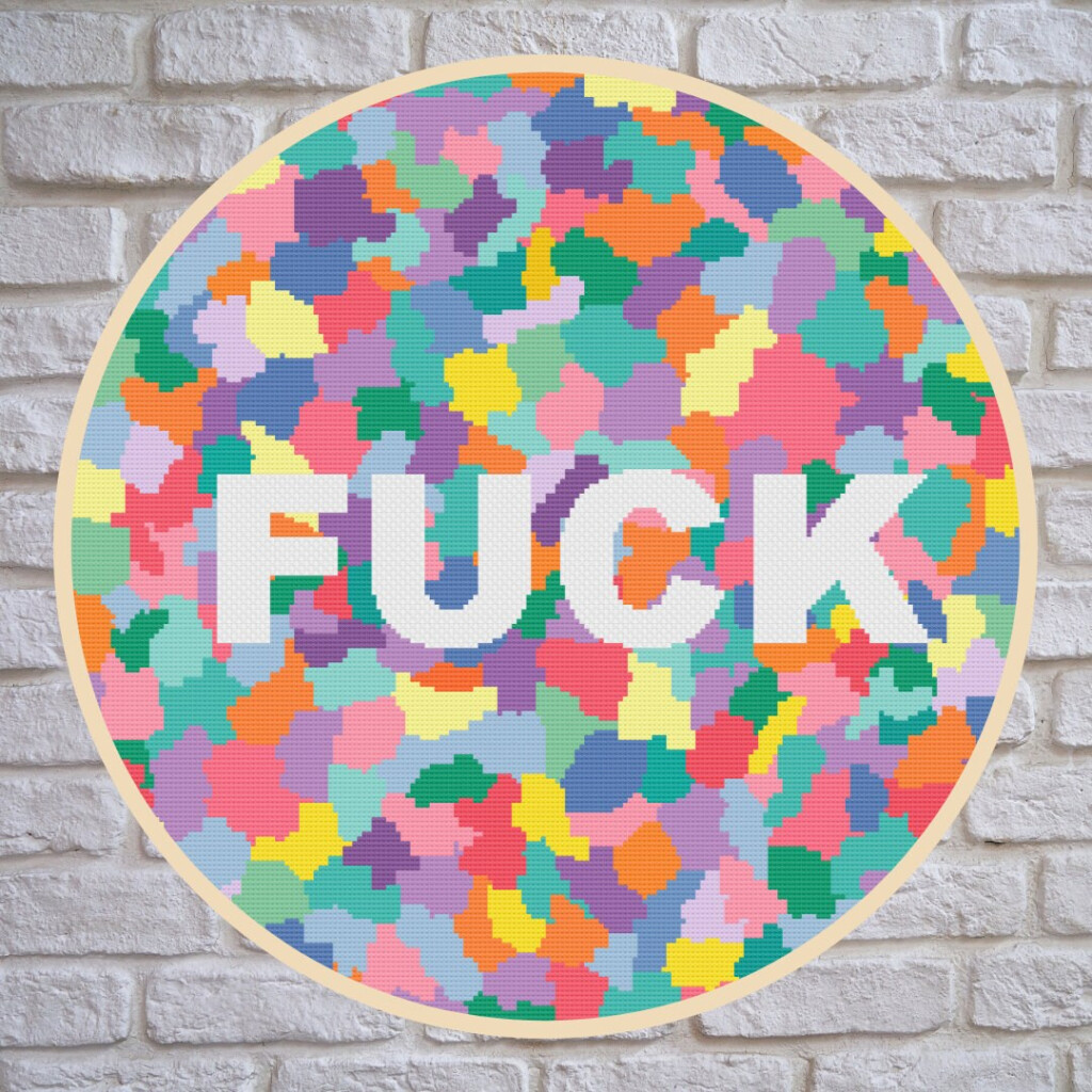 Rainbow Offensive Cross Stitch Pattern PDF X Stitch Pattern Digital  - Offensive Cross Stitch Patterns Free