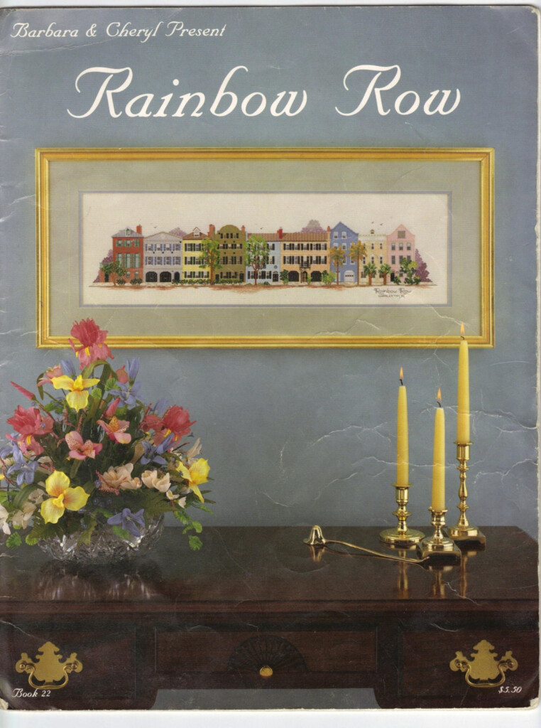 Rainbow Row Charleston Counted Cross Stitch Patterns - Rainbow Row Cross Stitch Pattern