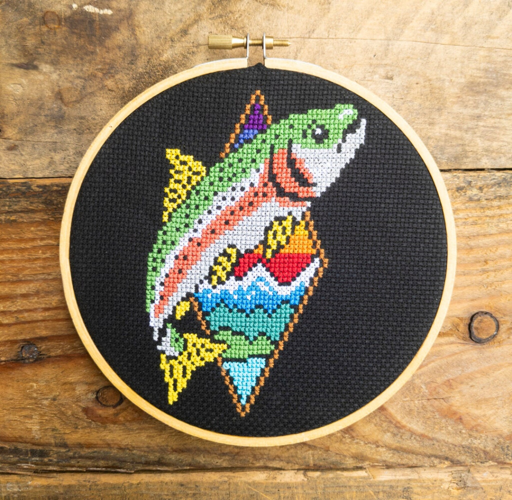 Rainbow Trout Cross Stitch Pattern PDF DOWNLOAD Etsy - Rainbow Trout Cross Stitch Pattern