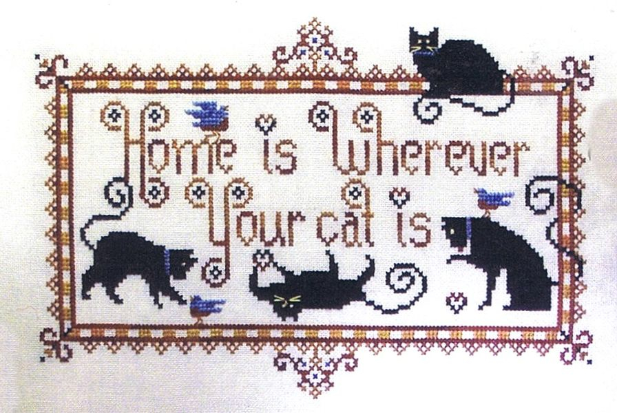 Really Friendly Cats Cross Stitch Pattern By Kit Bixby - Free Cross Stitch Patterns Of Cats