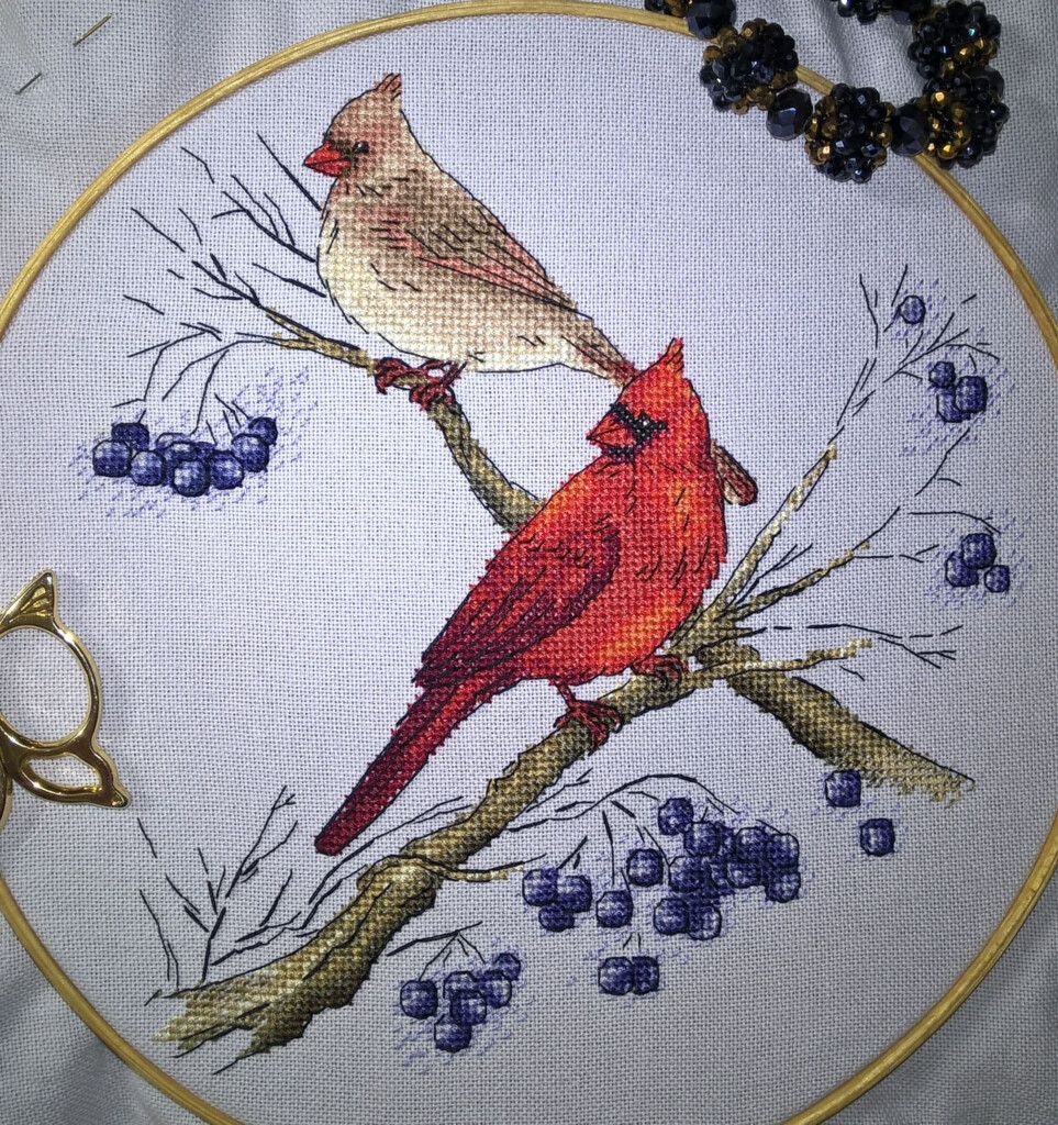 Red Cardinal Cross Stitch Pattern PDF Instant Download Bird Etsy - Cardinal Counted Cross Stitch Patterns