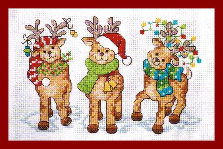 Reindeer Christmas Animals Christmas Cross Christmas Reindeer  - Free Christmas Reindeer Cross Stitch Patterns