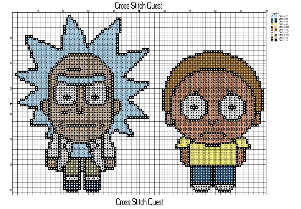 Rick And Morty Cross Stitch Pattern Pocket Mortys Cross Stitch Funny  - Rick And Morty Cross Stitch Pattern Free