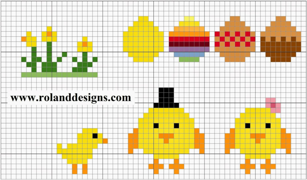 Roland designs Free Easter Cross Stitch Pattern  - Simple Easter Cross Stitch Patterns