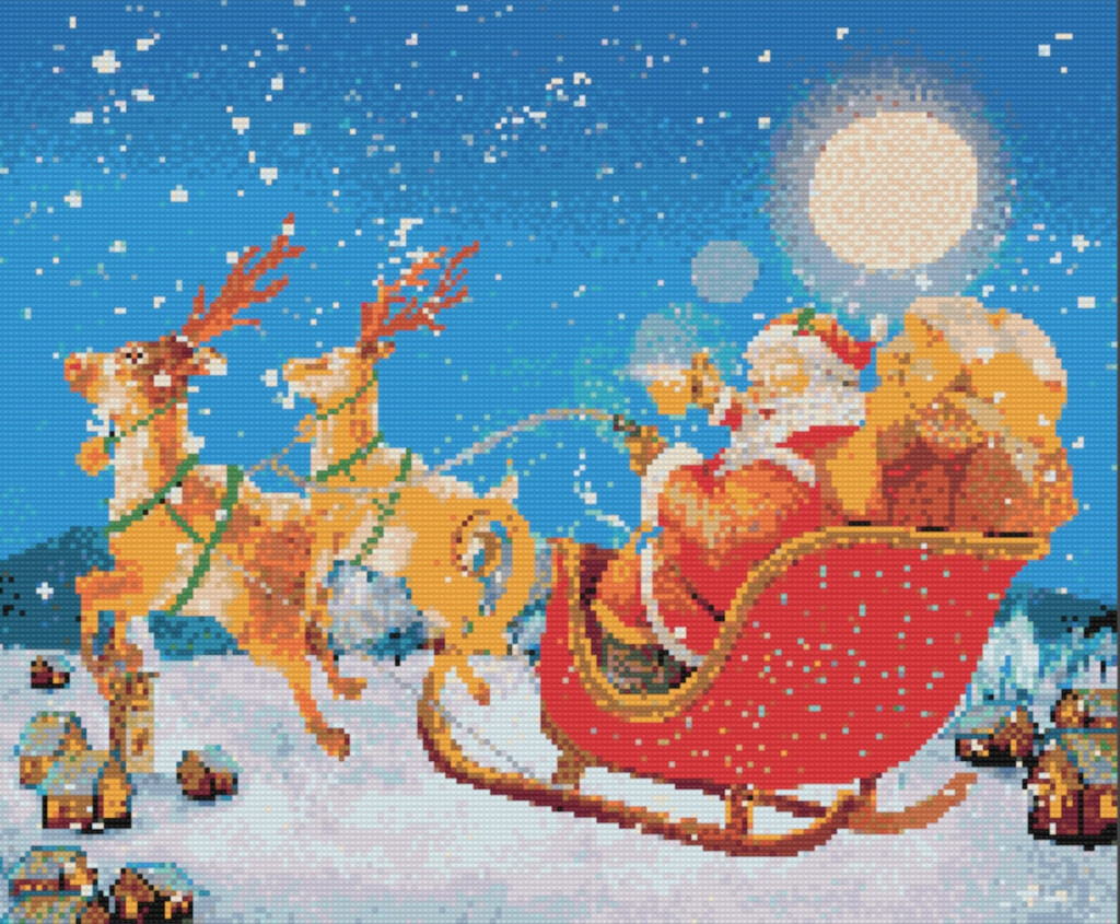 Santa Cross Stitch Pattern Printable Vintage Santa Claus PDF Etsy - Vintage Santa Cross Stitch Patterns