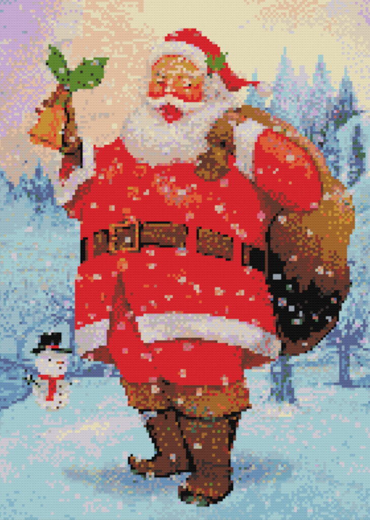 Santa Cross Stitch Pattern Printable Vintage Santa Claus PDF Etsy - Vintage Santa Cross Stitch Patterns