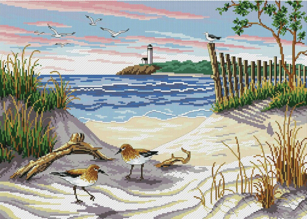 Sea Cross Stitch Pattern Beach Cross Stitch Pattern Etsy - Beach And Ocean Cross Stitch Patterns