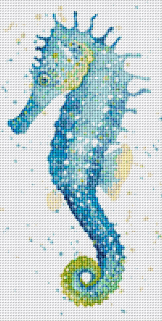 Seahorse Cross Stitch Pattern Instant PDF Download Sea Horse Etsy - Seahorse Cross Stitch Pattern Free