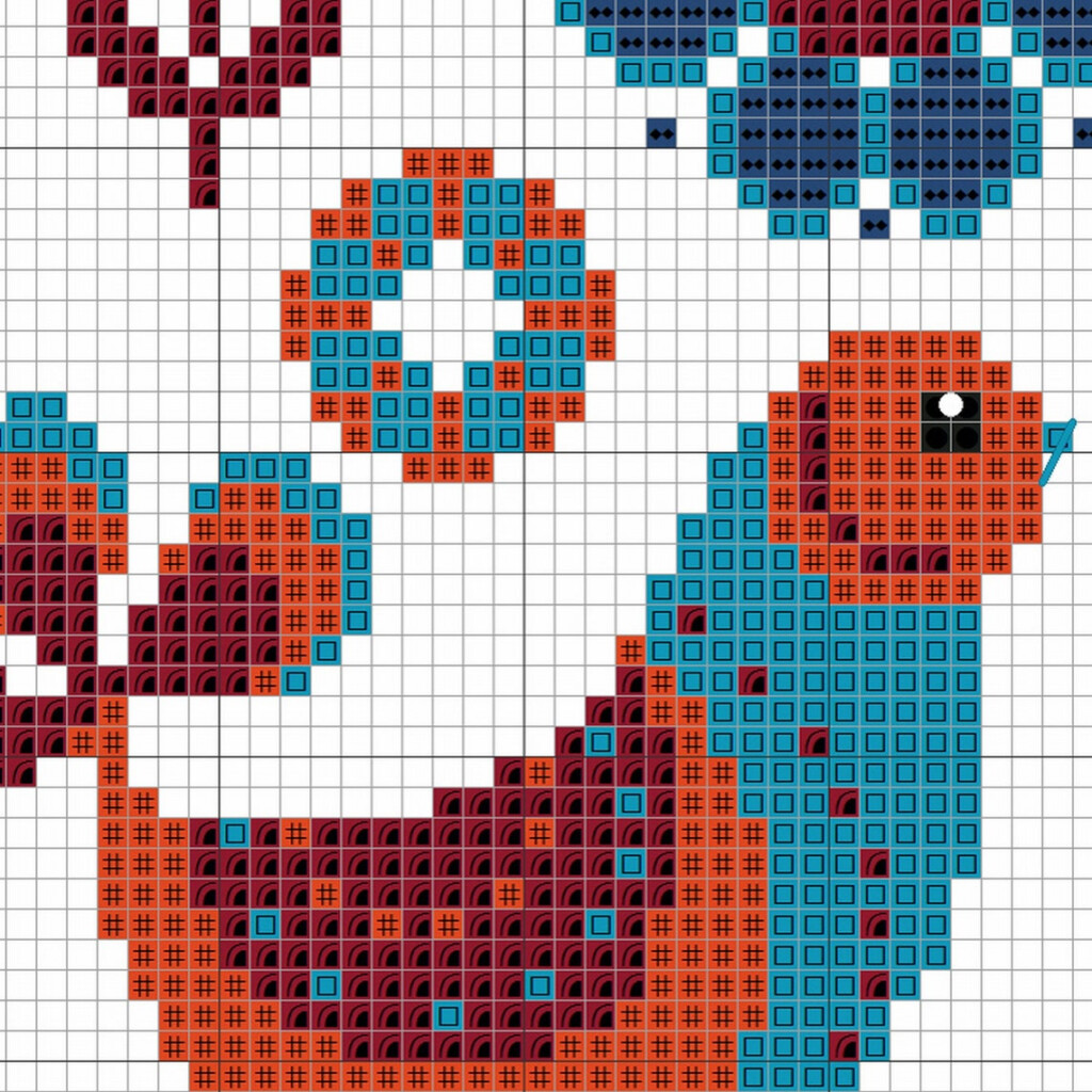 Set Of 5 Scandinavian Cross Stitch Pattern Folk Sampler Cross Etsy - Traditional Scandinavian Cross Stitch Patterns
