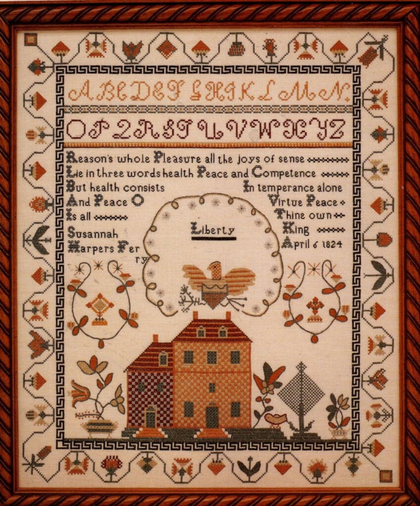 Seven Historical Samplers Counted Cross Stitch Pattern - Counted Cross Stitch Sampler Patterns
