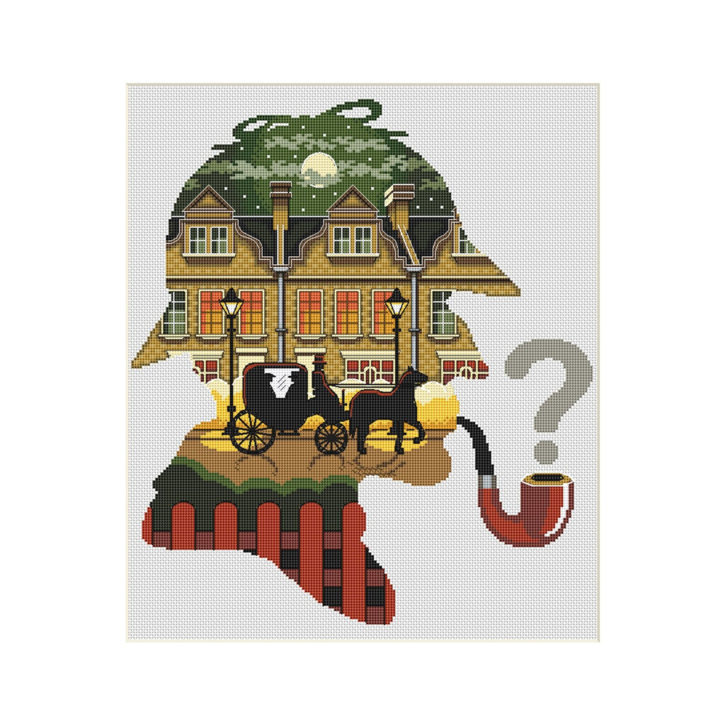Sherlock Holmes Inspired Cross Stitch Patterns Instant PDF Etsy - Sherlock Holmes Cross Stitch Pattern