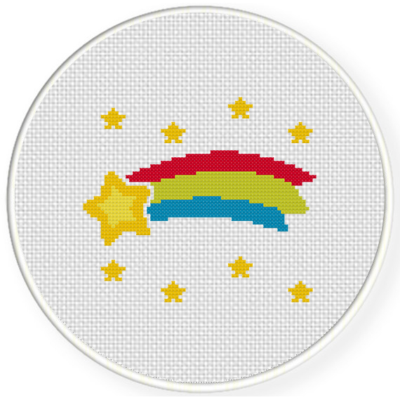 Shooting Star Cross Stitch Pattern Daily Cross Stitch - Cross Stitch Small Star Pattern