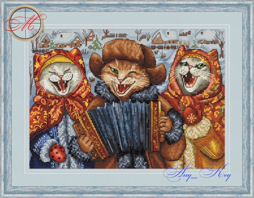 Singing Cats Cross Stitch Pattern Code MF 052 Maria Filatova Buy  - Cross Stitch Patterns Buy Online