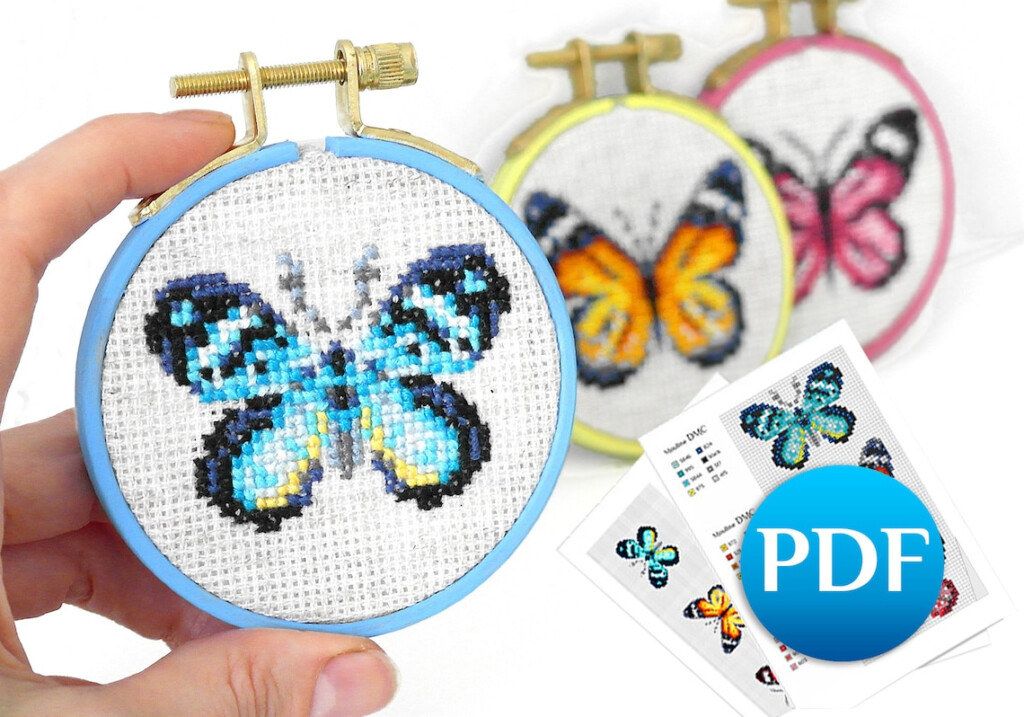 Small Butterfly Cross Stitch Pattern Pdf Simple Cross Stitch Etsy - Beginner Butterfly Cross Stitch Pattern
