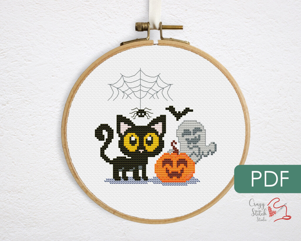Small Halloween Cross Stitch Pattern PDF Funny Crossstitch Etsy - Mini Halloween Cross Stitch Patterns