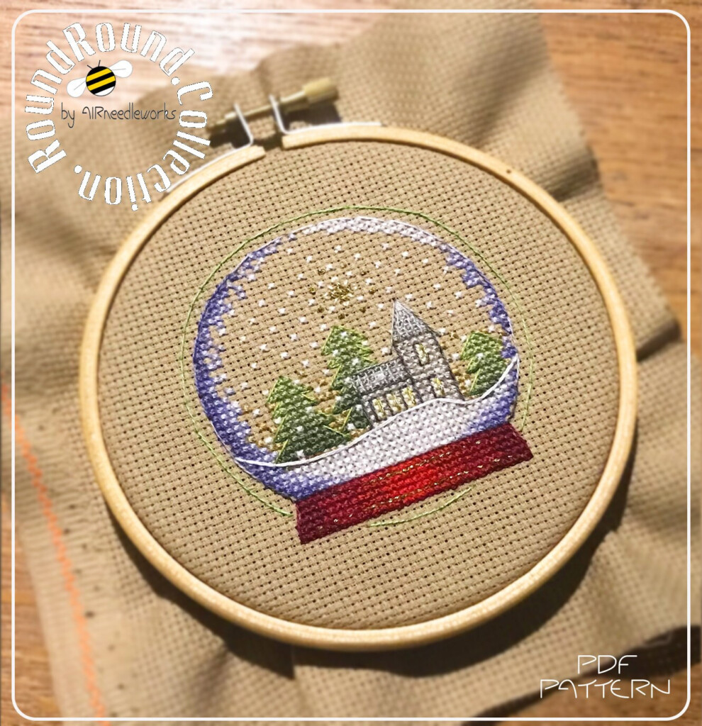 SNOWGLOBE Cross Stitch Pattern PDF Digital Download Cute Christmas  - Snow Globe Cross Stitch Pattern Free