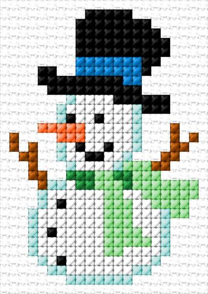 Snowman Cross Stitch Designs - Free Printable Snowman Cross Stitch Patterns