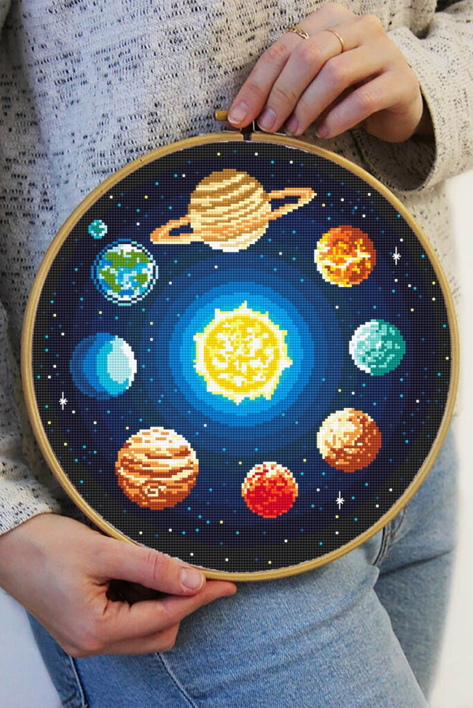 Solar System Cross Stitch Pattern Download PDF Planets Cross Etsy - Solar System Cross Stitch Pattern Free