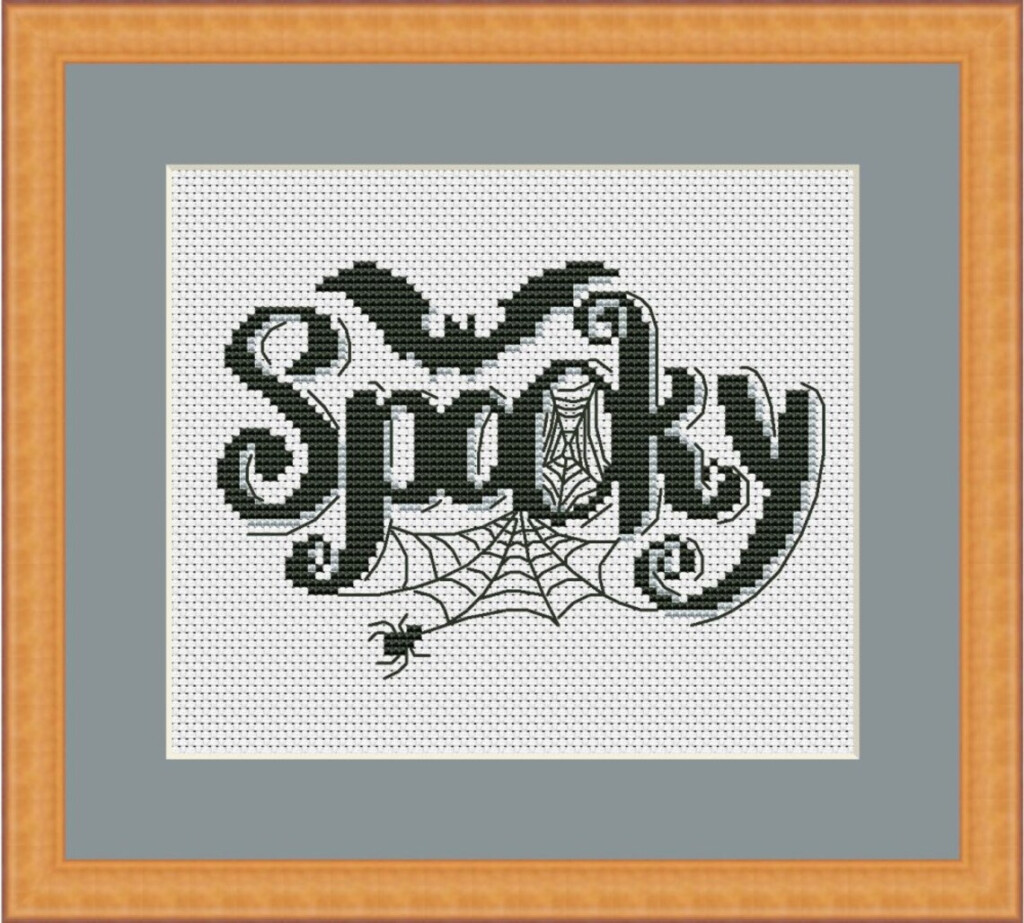 Spooky Cross Stitch Pattern Halloween Embroidery Design Etsy - Free Spooky Cross Stitch Patterns